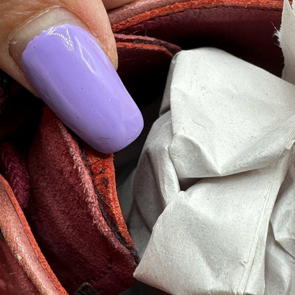 Guess chunky suede high heel shoes size 6 dark red - Picture 4 of 7